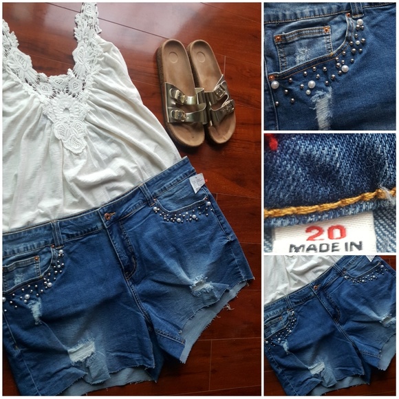 size 20 denim shorts